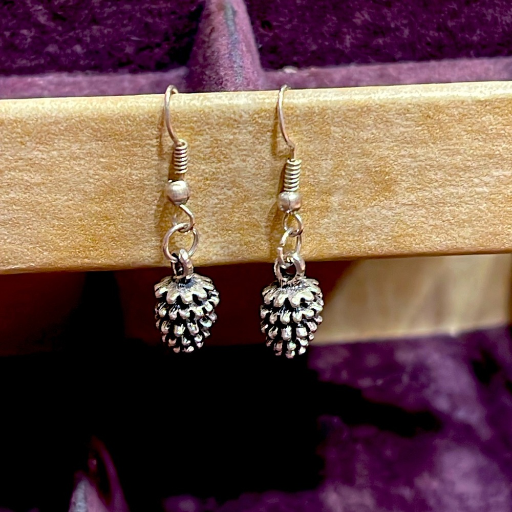 Pinecone earrings 🌺